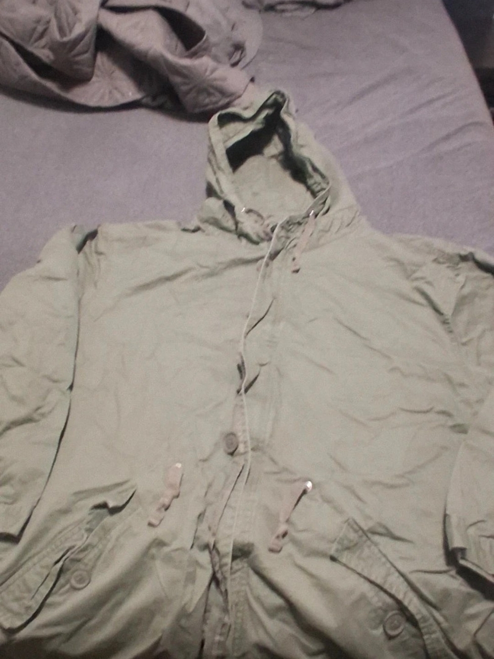 Men's Hooded Utility Jacket - Olive Green